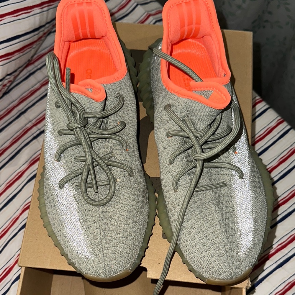 Yeezy Kids Sneakers in Gray and Orange